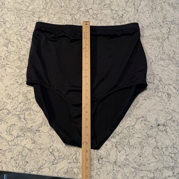 Lands End Swimsuit Womens Plus Size 26W Black Tankini 2 Piece RETRO PINUP - Picture 12 of 15